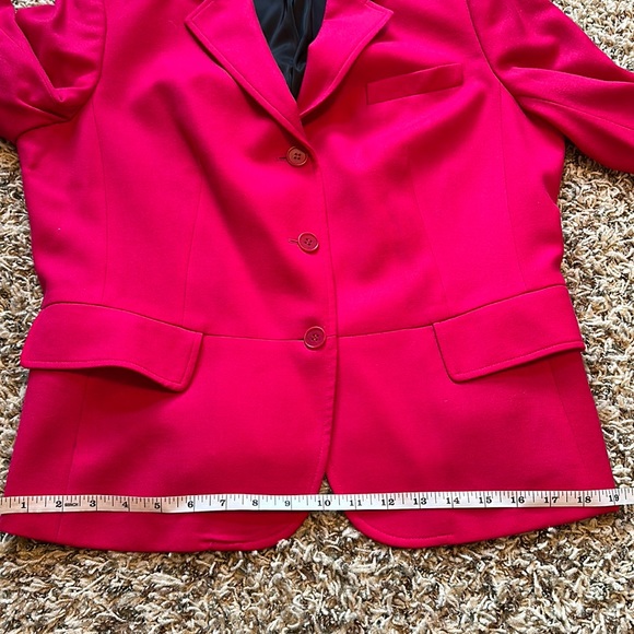 Talbots Hot Pink Velvet Collar Blazer - Picture 10 of 11